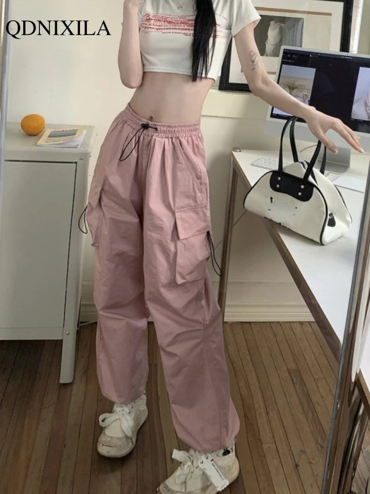 2024 Spring Summer Thin Women Pants Casual Vintage Cargo Pants