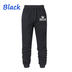 Queen Letter Printed Women Men Sweatpants Long Pants Jogger Trousers Womens