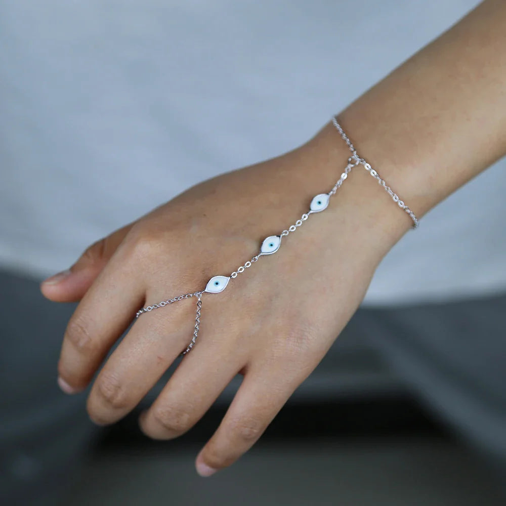 2025 New Micro Pave Clear CZ Tassel Hand Chain Bracelet Gold Color With Round CZ Station Double Chain Fashion Women Jewelry