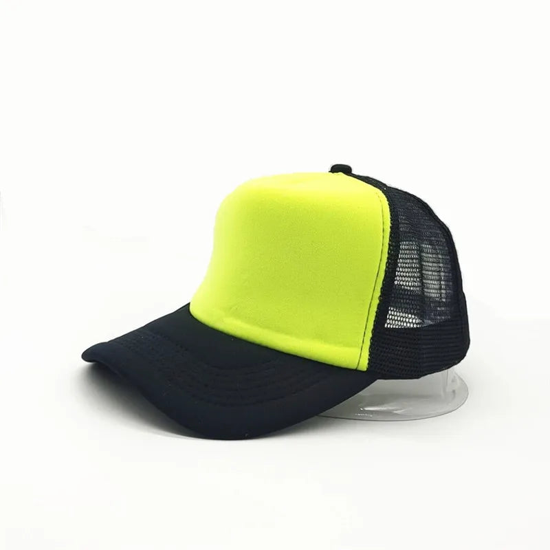 50 Color Unisex SummerTrucker Hat For Adult Net Baseball Cap Men Women Polyester Blank Mesh Adjustable Sun Hat Visor