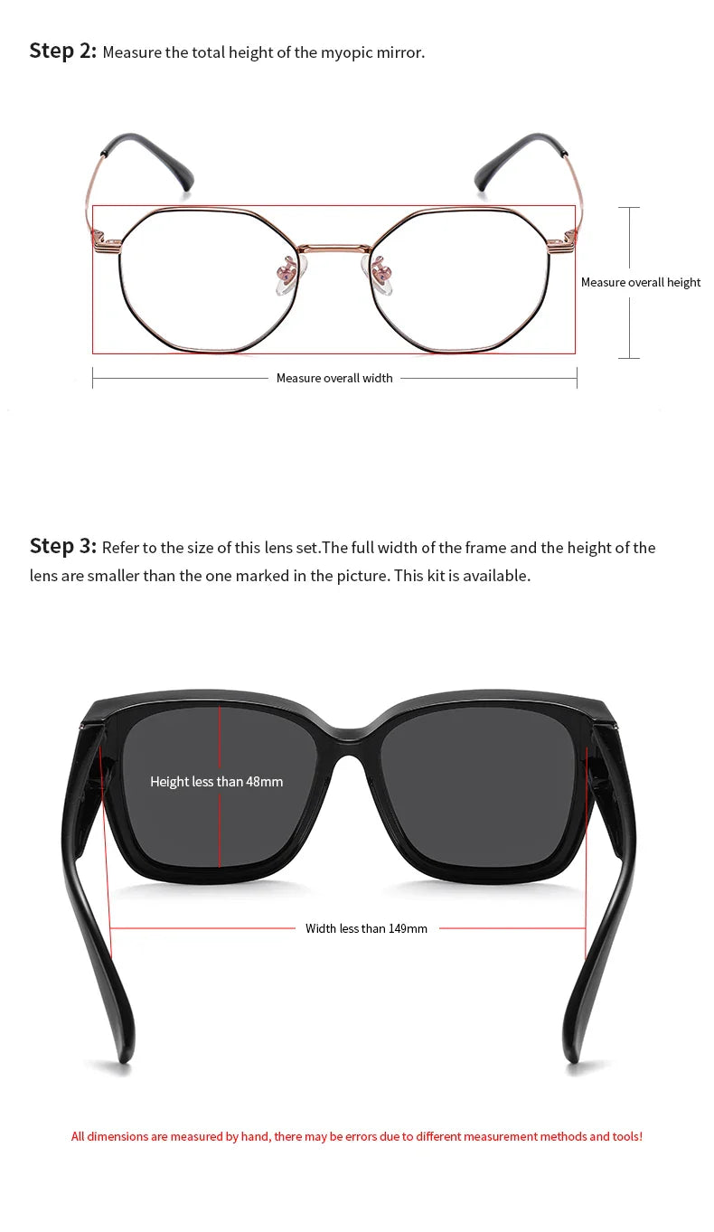 Women Polarized Sunglasses Men UV400 Night Vision Sun Glasses TR90 Big Eyeglasses Frame Driving Beach Anti Glare Shade Eyewear