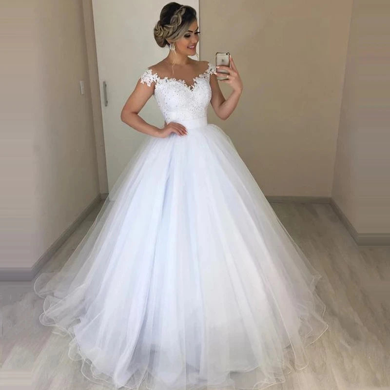 White Bridesmaid Dresses: Wedding Dresses Beads Lace Removable Skirt Bridal Gowns