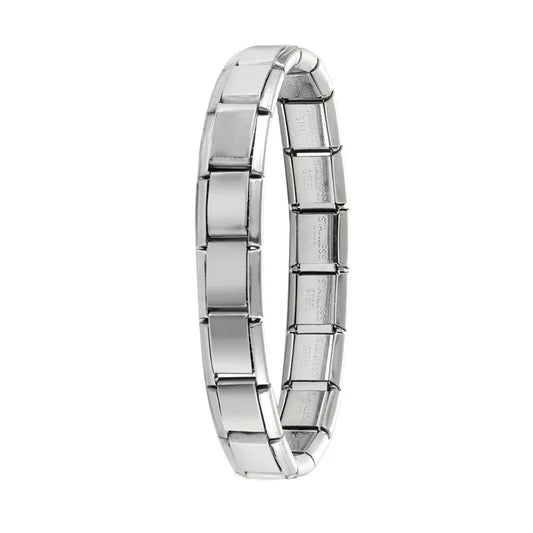 New Women's Men's Jewelry DIY 9MM Width Italian Elastic Charm Bracelet Solid Color Stainless Steel Fashion Bangle
