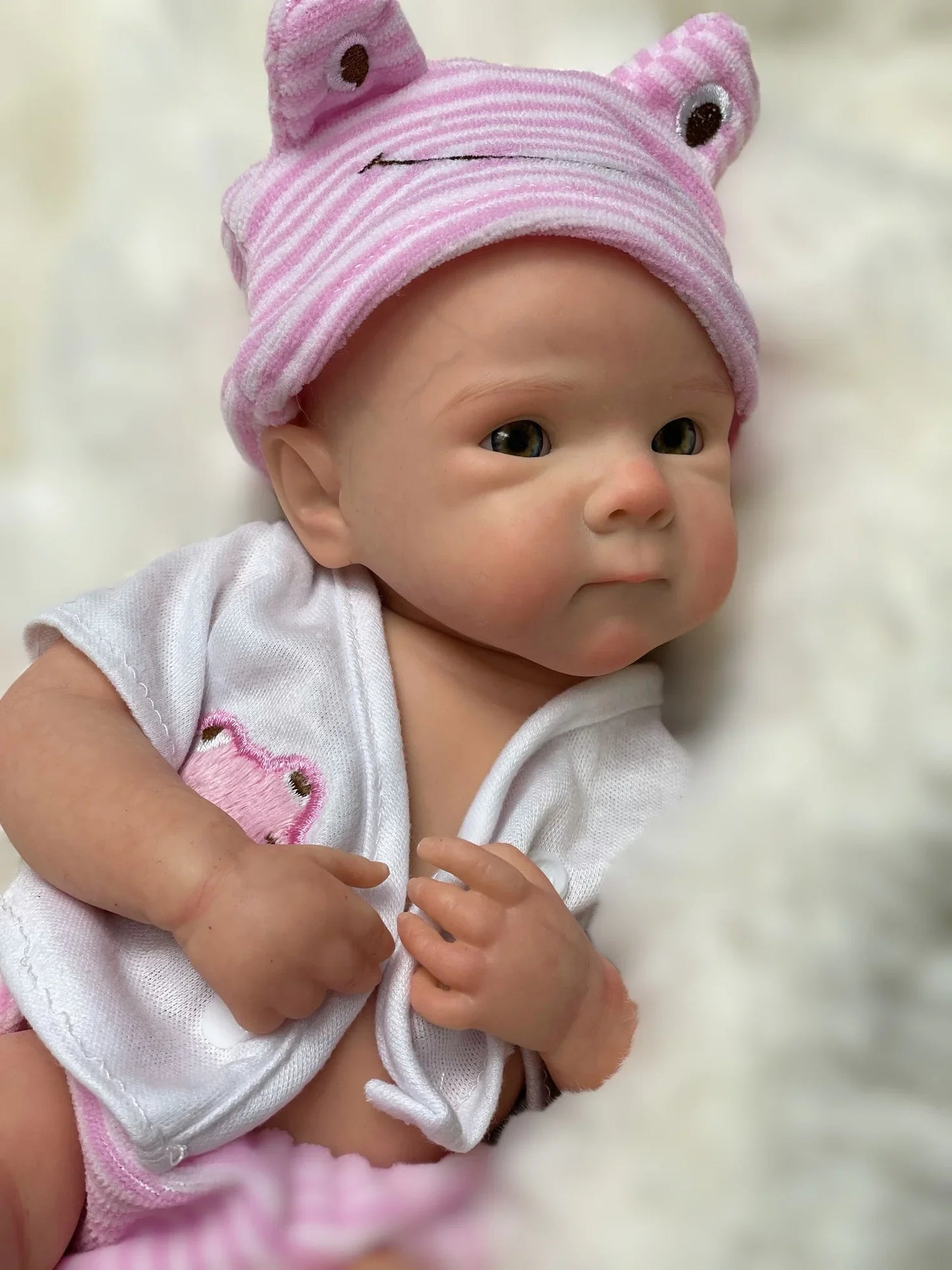 13Inch Open Mouth Full Silicone Bettie Bebe Reborn Girl With Painted Skin Newborn Baby Doll Lifelike Muñeca Reborn For Kids Gift