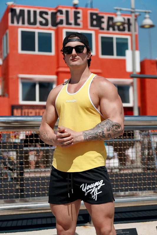 Gym Sports Fitness Men's Shorts American Style YA Clothing Brands Jogger Outdoor