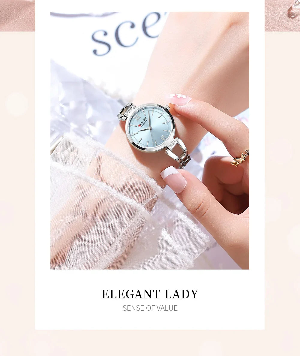 Curren 9092 Luxury 30mm Gold Watch For Woman Diamond Ladies Quartz Watch Waterproof Stainless Steel Women часы женские наручные