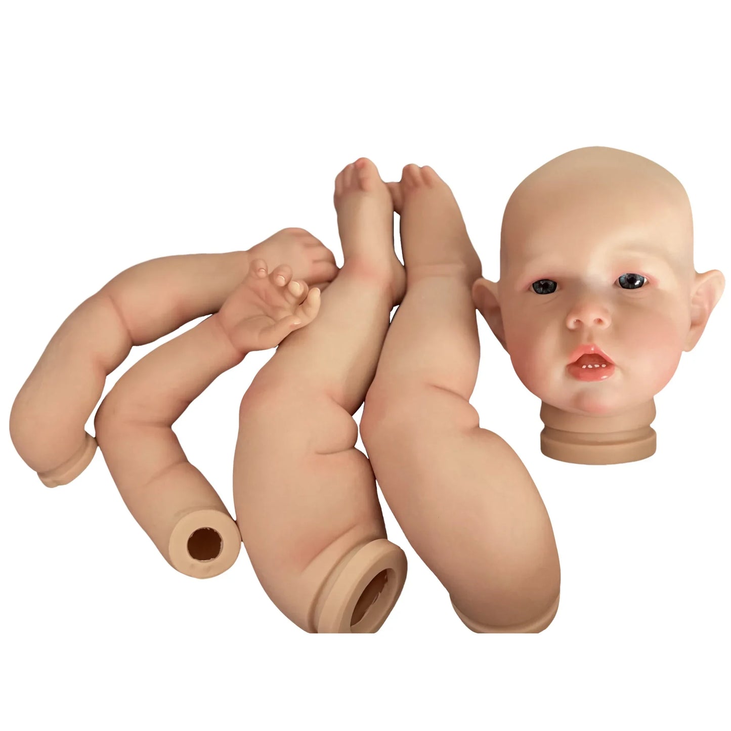 50CM/70CM Liam Bebe Reborn Doll Kits Handmade Painted/Unpainted Realistic Cute Newborn Doll Parts With Teeth Kit Bebé Reborn