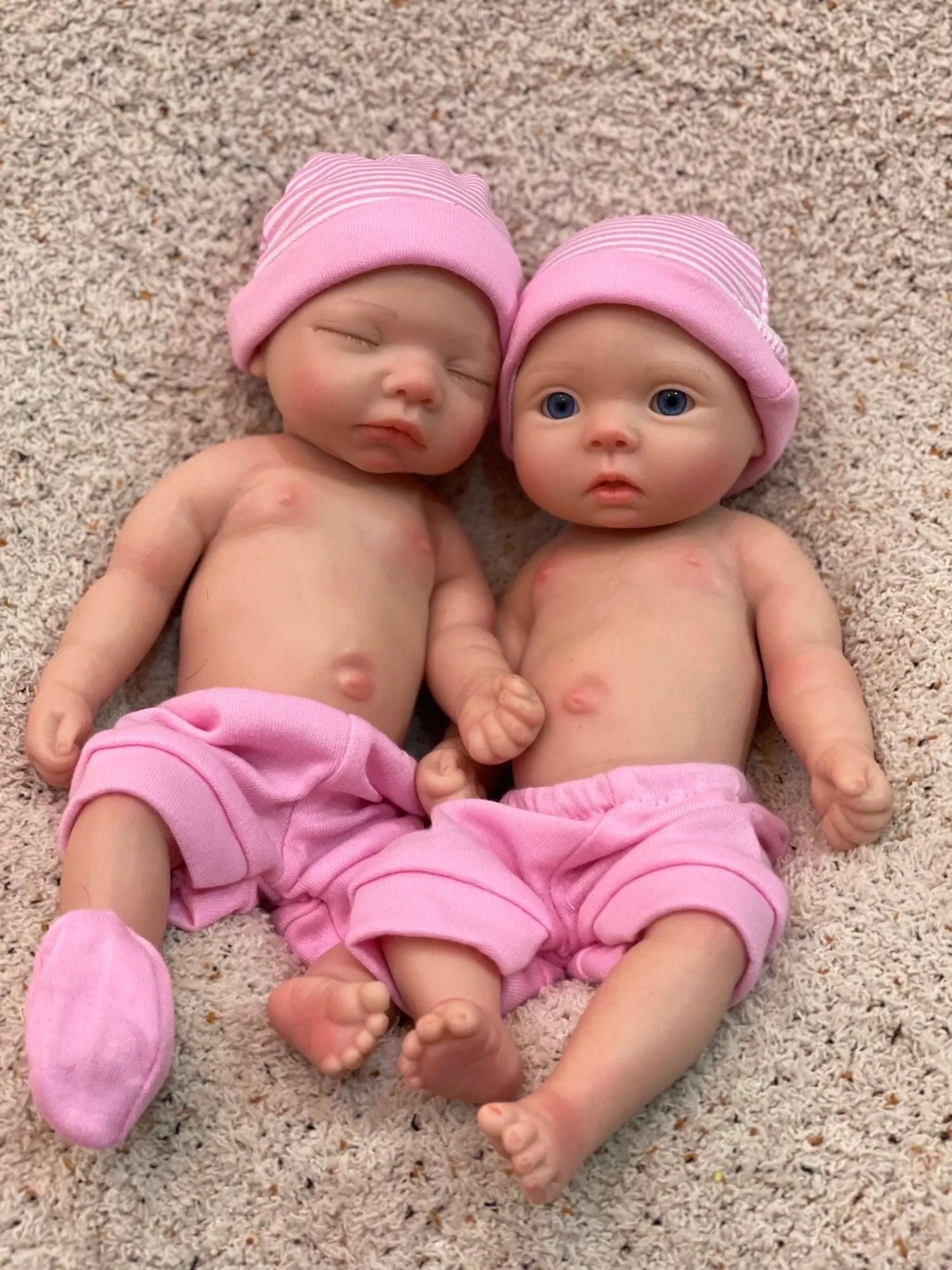 8styles/26cm Open and Close Eyes Cute Soft Full Body Solid Silicone Girl 3D Painted Skin Lifelike Real Corpo De Silicone Doll