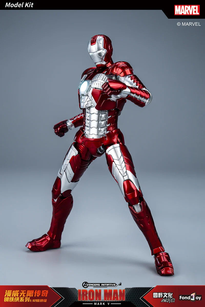 NEW Original Fondjoy Anime Figure Iron Man MK4 Model Kit 1/12 Infinity Saga Ironman Mark 4 Assembly ABS Joint Movable Kid Toys