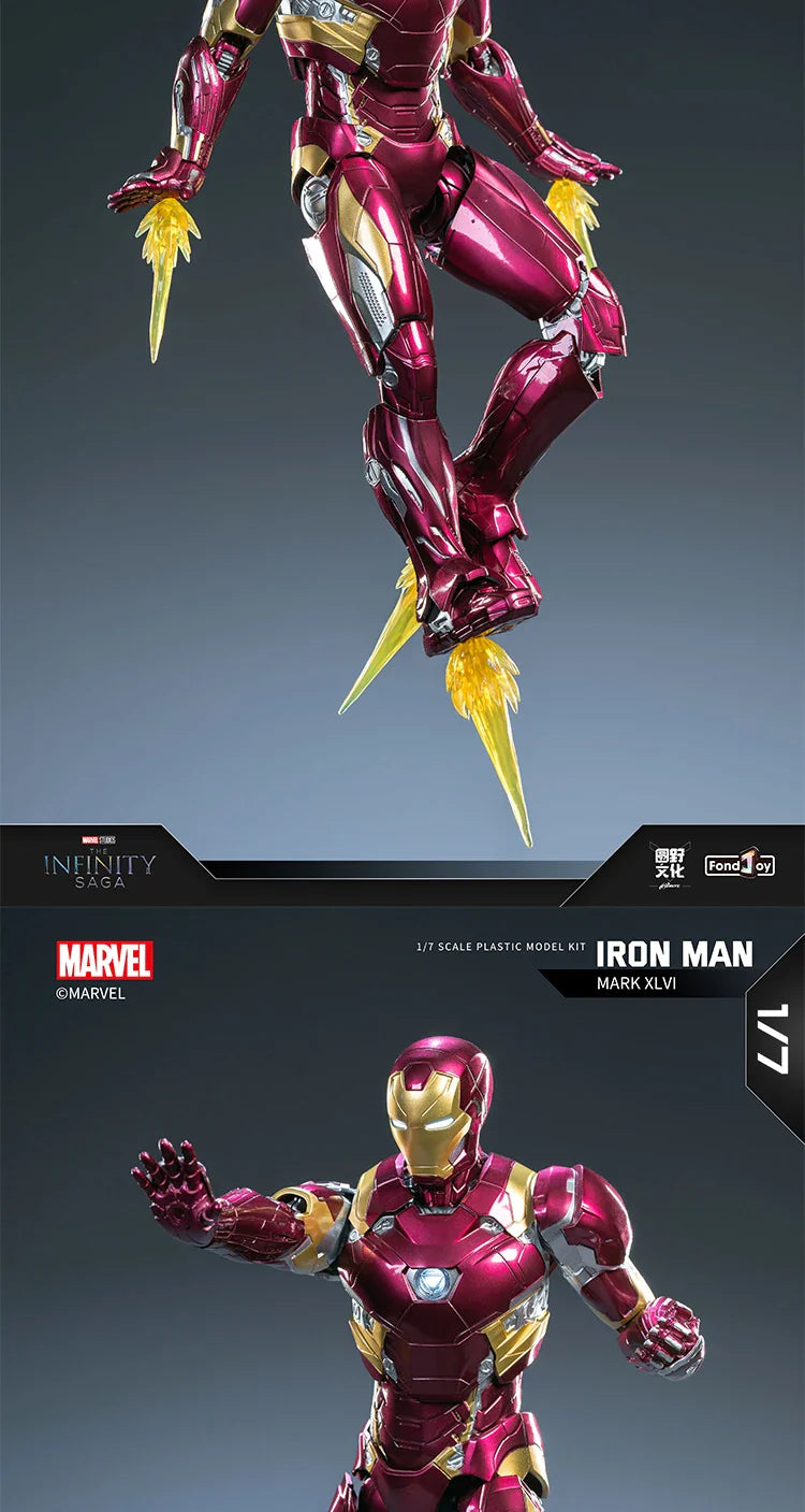 Original FondJoy Iron Man MK42 MK43 MK46MK5 MK6 MK7 DIY Toy Action Figure Tony Stark Legend Collection Anime Model Kids Gift