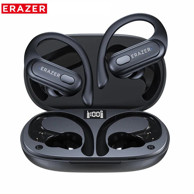 Erazer XT60 Wireless Headset Bluetooth 5.3 Bass Stereo Sports Headset with Microphone,Super Long Endur With Mic