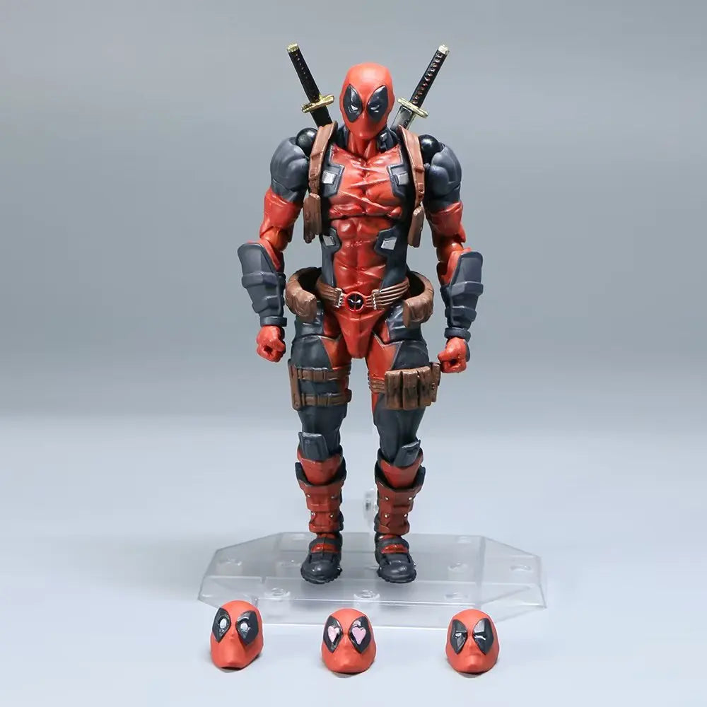 AMAZING YAMAGUCHI Deadpool & Wolverine 2.0 Grey Action Figure Mutants Joint Movable KAIYODO Wade Model Movie Toys for Kids Gift