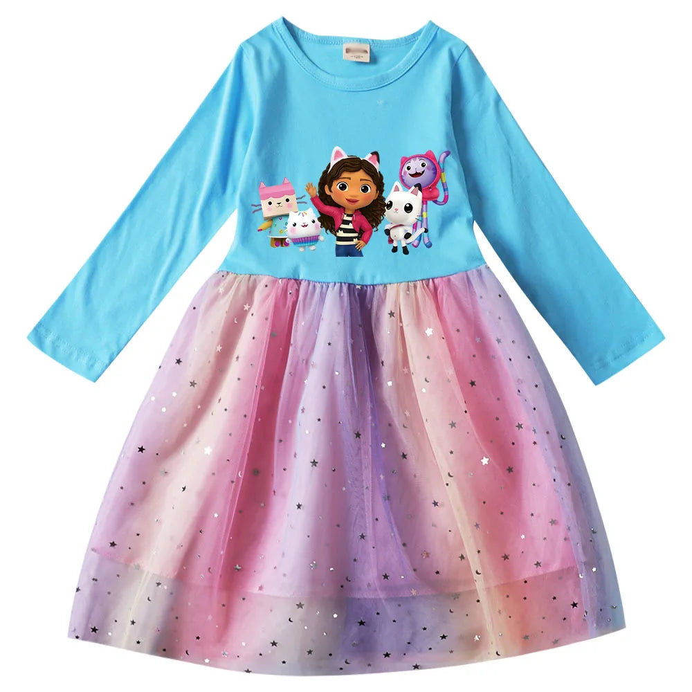 Dress Kids Gaby Chat Clothes Baby Girls Long Sleeve Casual Dresses