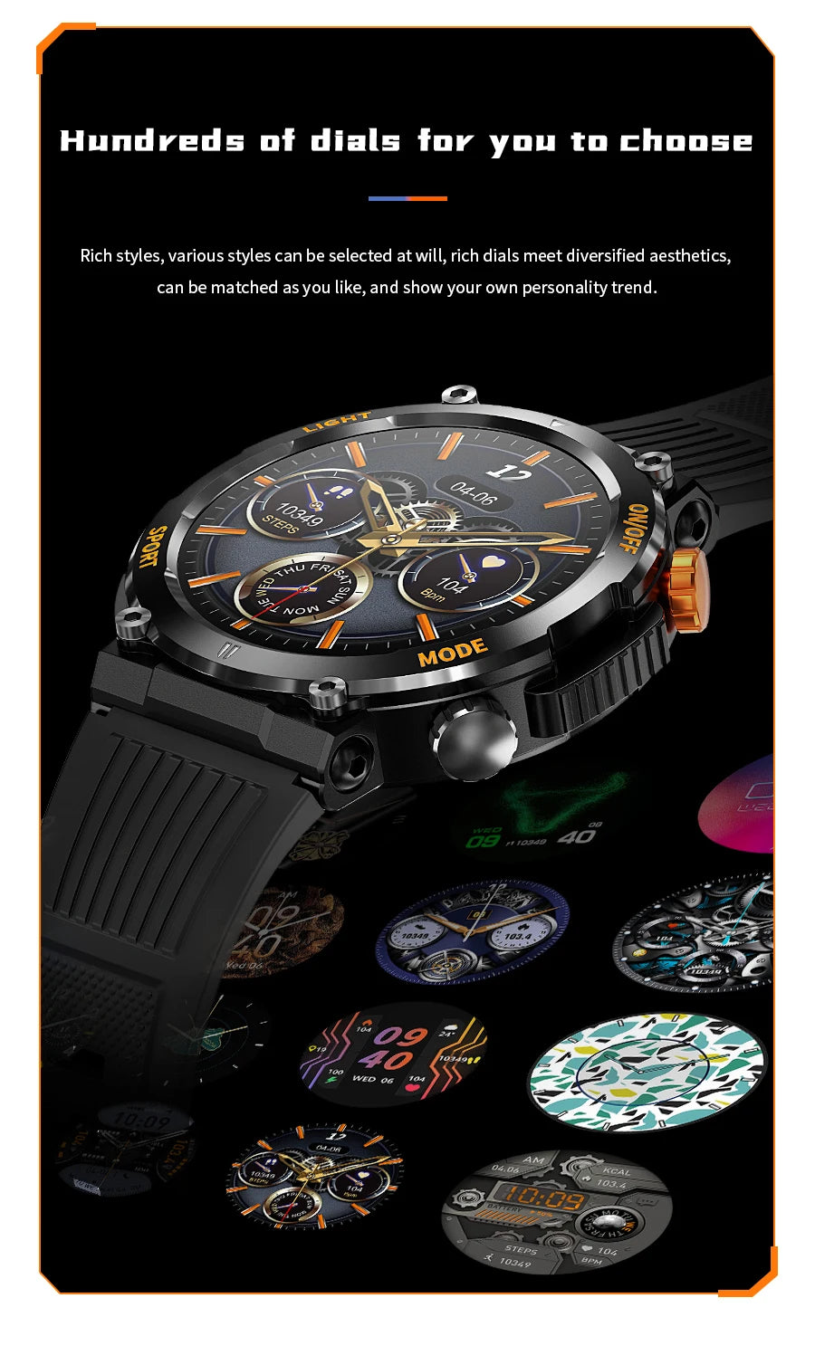 Men's Smart Watch 360 * 360 HD Touch Screen Sports Waterproof Smartwatch Health Monitoring Bluetooth Call Smart Watches