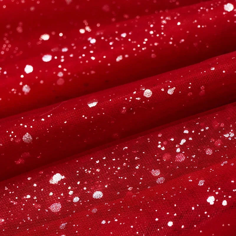 Red Sequins Christmas Dress for Girls Kids Winter Long Sleeve Clothes
