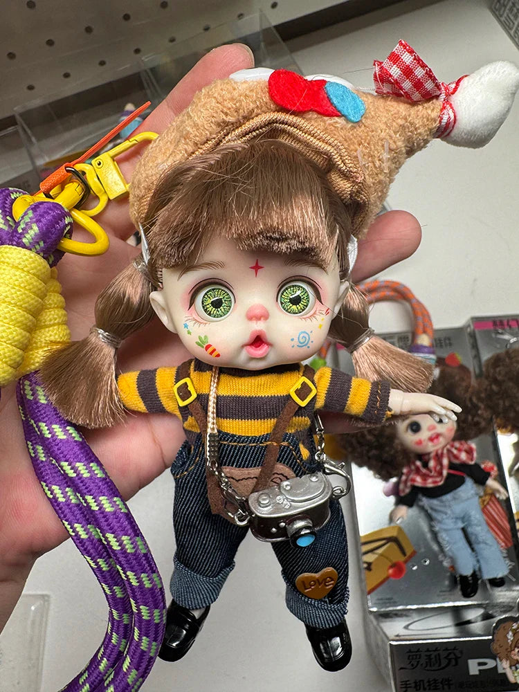 Mini Doll Dolls for girls Labbu doll pocket blyth Boy girl Doll Barbi cry Baby Rainbow Ball jointed doll Mobile phone Decoration