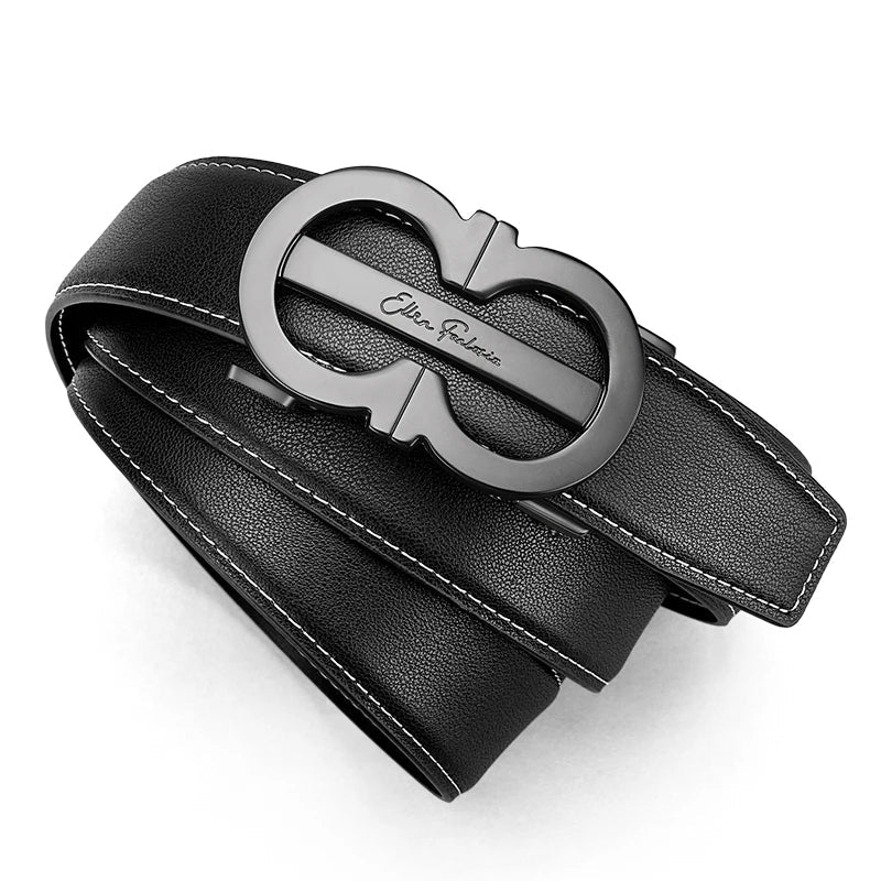 OYIFAN Fashion Men's Belt Automatic Belt Cowhide Genuine Leather Automatic Buckle,Designer Belts,Business Casual Belts for Men