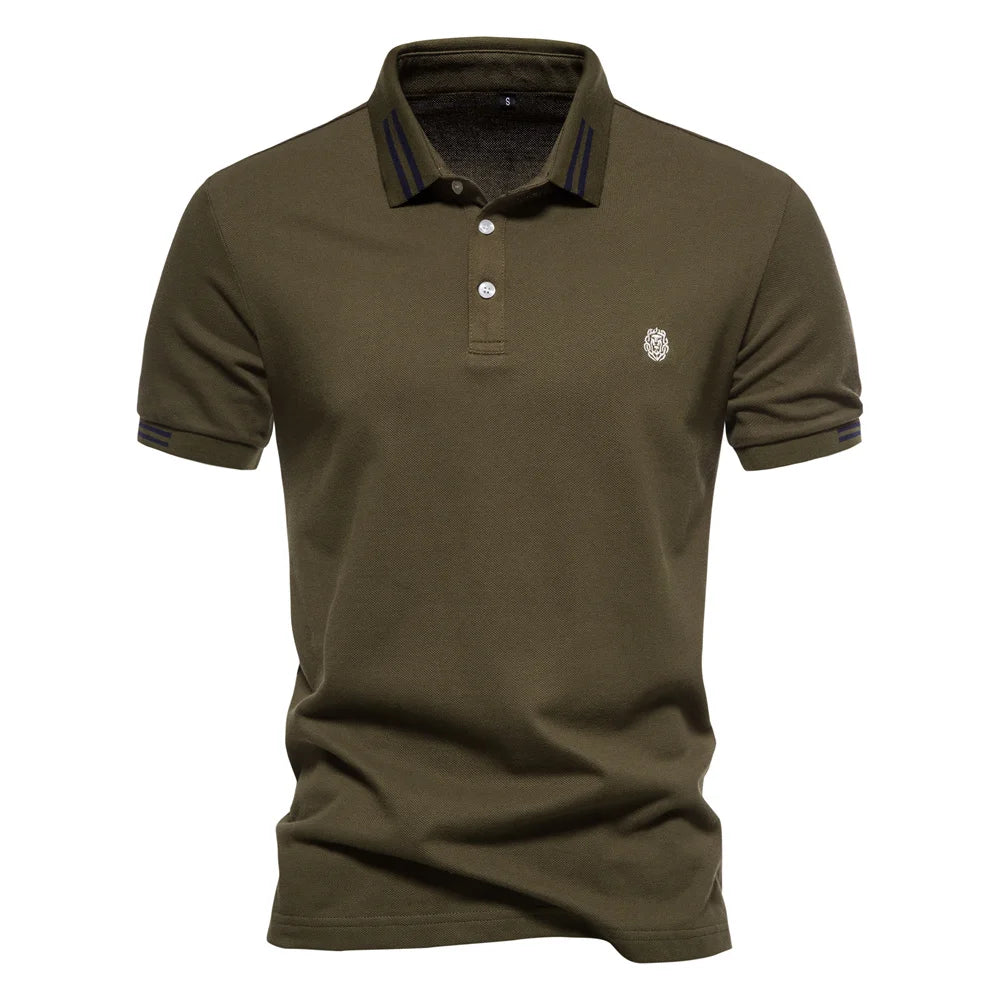 100% Cotton Men's Polo Shirts Casual Solid Color Short Sleeve Polo Shirts for Men New Summer Desinger Clothing Men