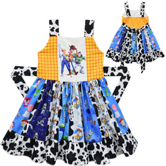 Toy Story Girl Jessie Dress Cartoon Clothes Baby Cowgirl Costume Child Cosplay Buzz