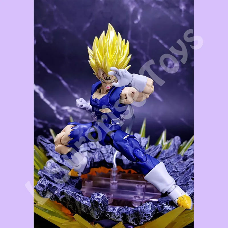 Black Hole TK Custom Dragon Ball Z Super Saiyan SSJ Majin Vegeta Battle Damage Full Power Anime Action Figures Models Gifts Toys