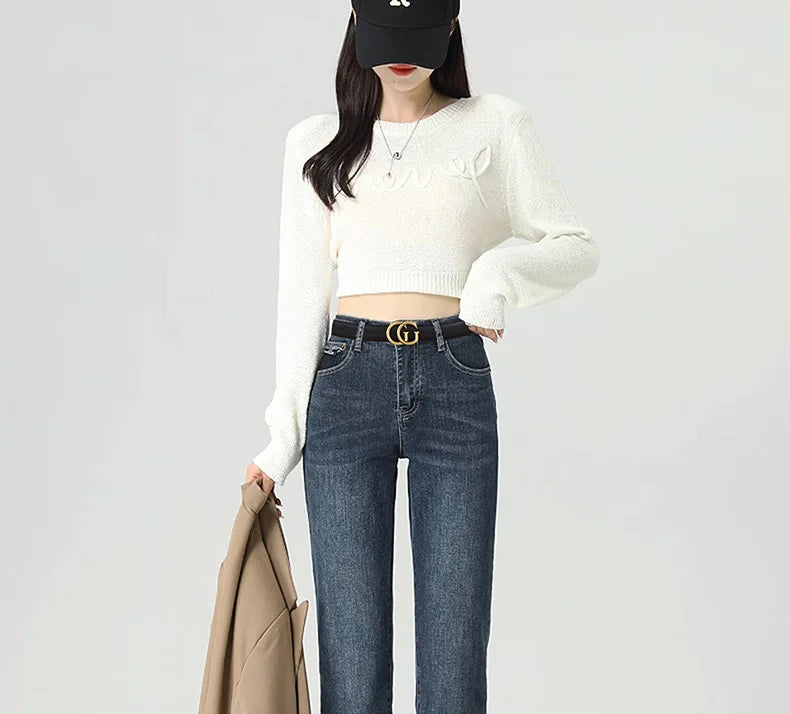 Women's leather belt with smooth buckle; simple and fashionable business belt for men; versatile belt for trousers