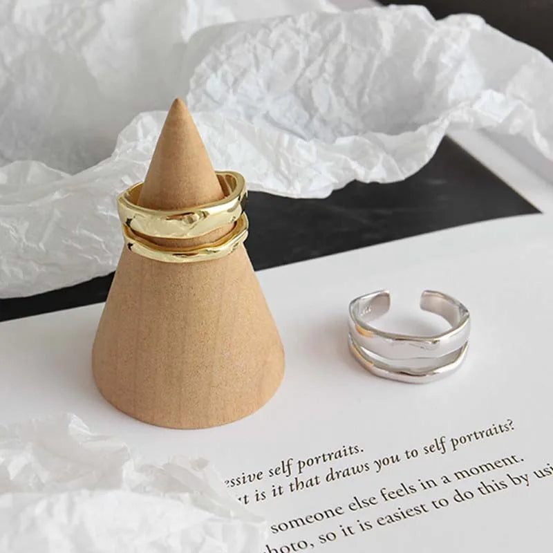 Minimalist Silver Color Finger Rings for Women Fashion Creative Design