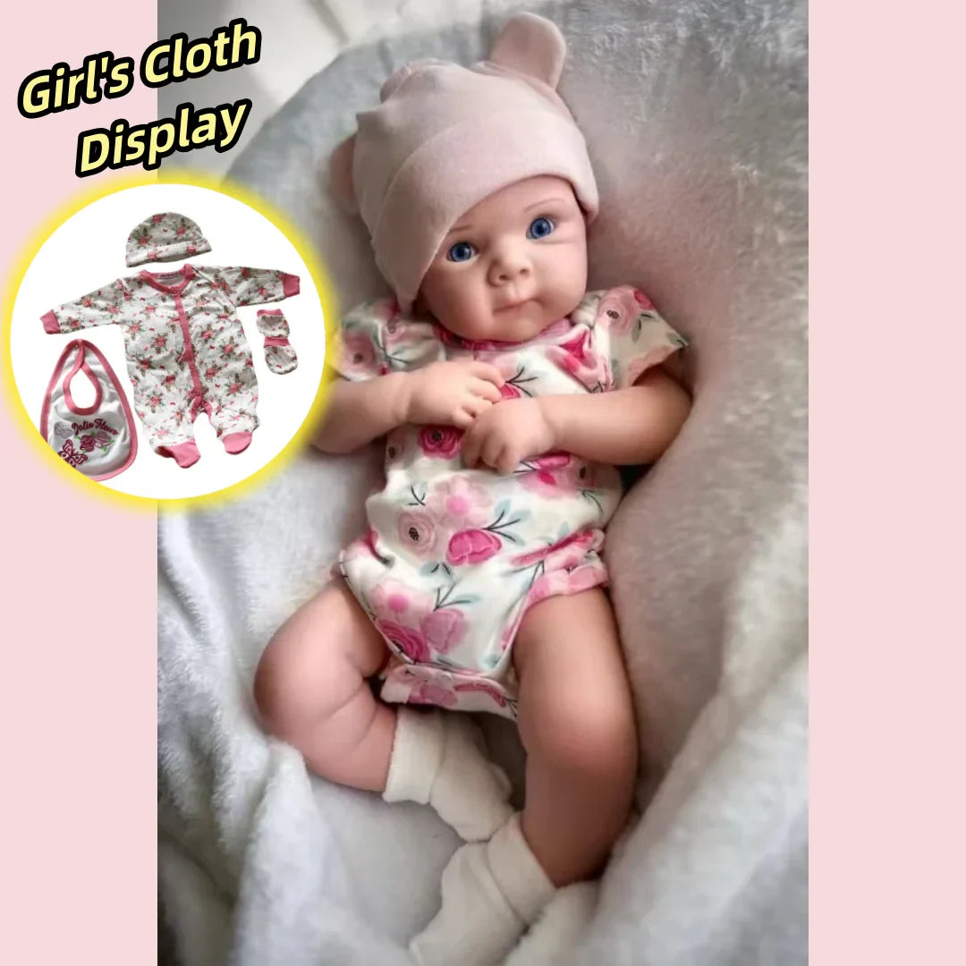 18Inch Open Mouth & Washable Bettie Solid Silicone  Reborn Girl Doll With Painted & Unpaint Skin  reborn tam silicon bebek Doll