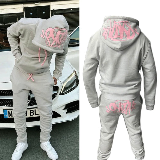 Cotton Casual Loose Tracksuit Y2K Harajuku Street Men Women Hoodies