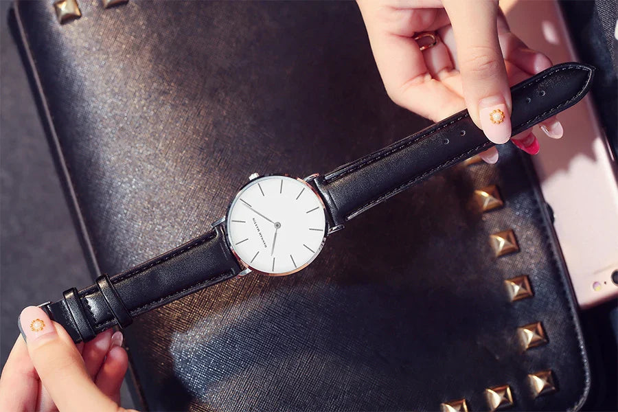 Hannah Martin Brand Japan Quartz Movement Women Fashion Watch Leather Strap Lady Wristwatches Waterproof Clock relogio feminino
