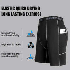 Men's Compression Shorts Men Gym Workout Quick Dry Running Sport Fitness Shorts