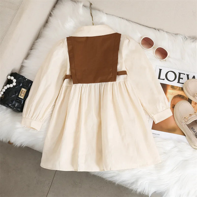 Spring Autumn Girls Dress Korean Fashion Dress for Girls Long Sleeve Casual Princess