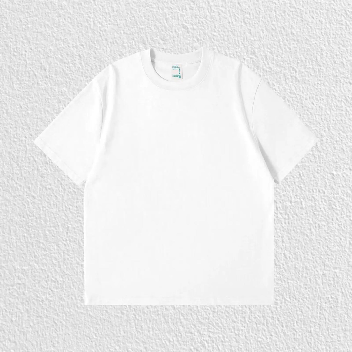 Pure White 260g Heavy T-shirt Men's Summer Pure Cotton Short-sleeved New Men's and Women's Streetwear