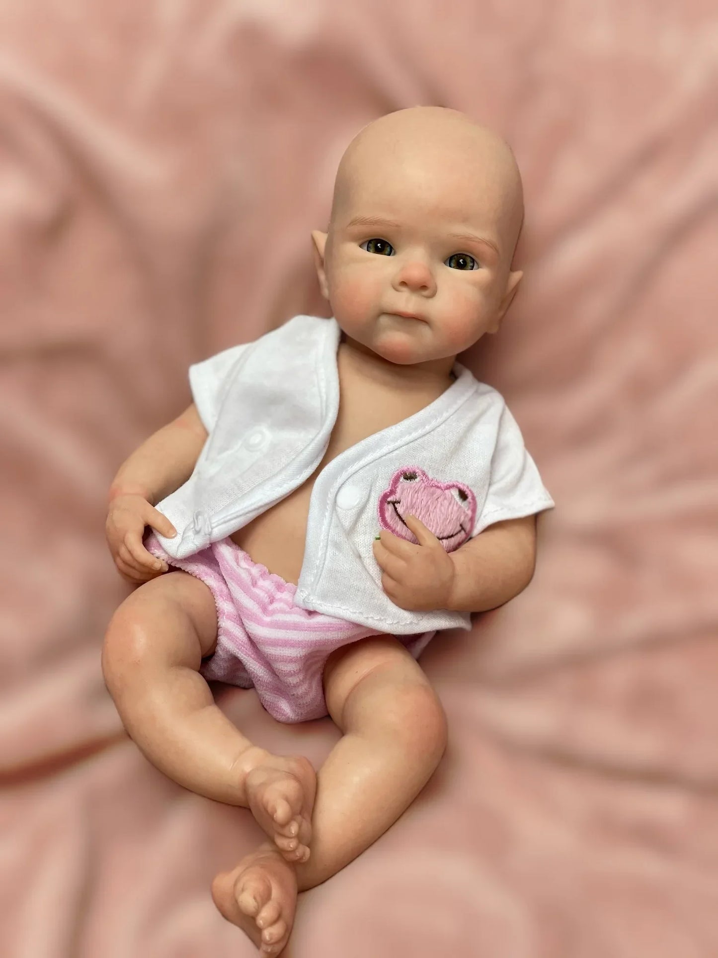 13Inch Open Mouth Full Silicone Bettie Bebe Reborn Girl With Painted Skin Newborn Baby Doll Lifelike Muñeca Reborn For Kids Gift