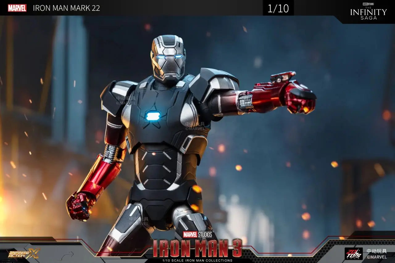 ZD Toys Iron Man MK35 Red Snapper Action Figure Iron Man Mk41 Mk47 Tank MK24 MK22 1/10 Scale Iron Man Collections Gift