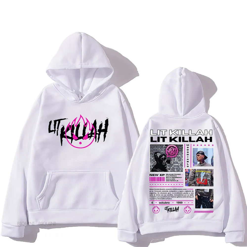 Hooded LIT Killah Funko Pop Hip Hop Casual Retro Sweatshirt With Hooded