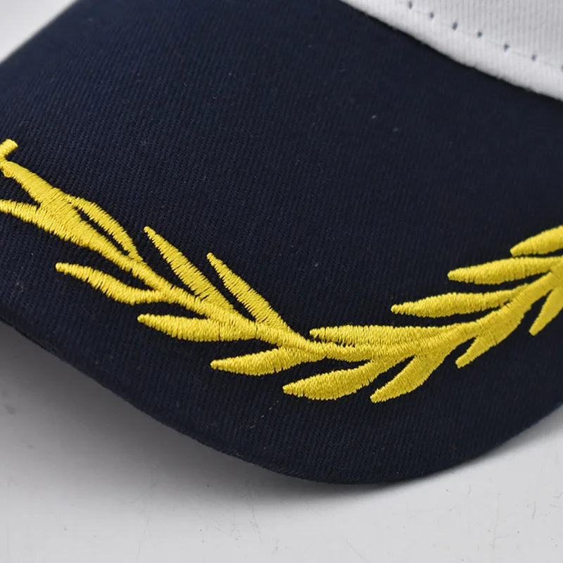 Men Women Baseball Caps Nautical Marine Sailor Navy Captain Hats Adjustable Cotton Hat for Party Performance Costume Cosplay Y2K