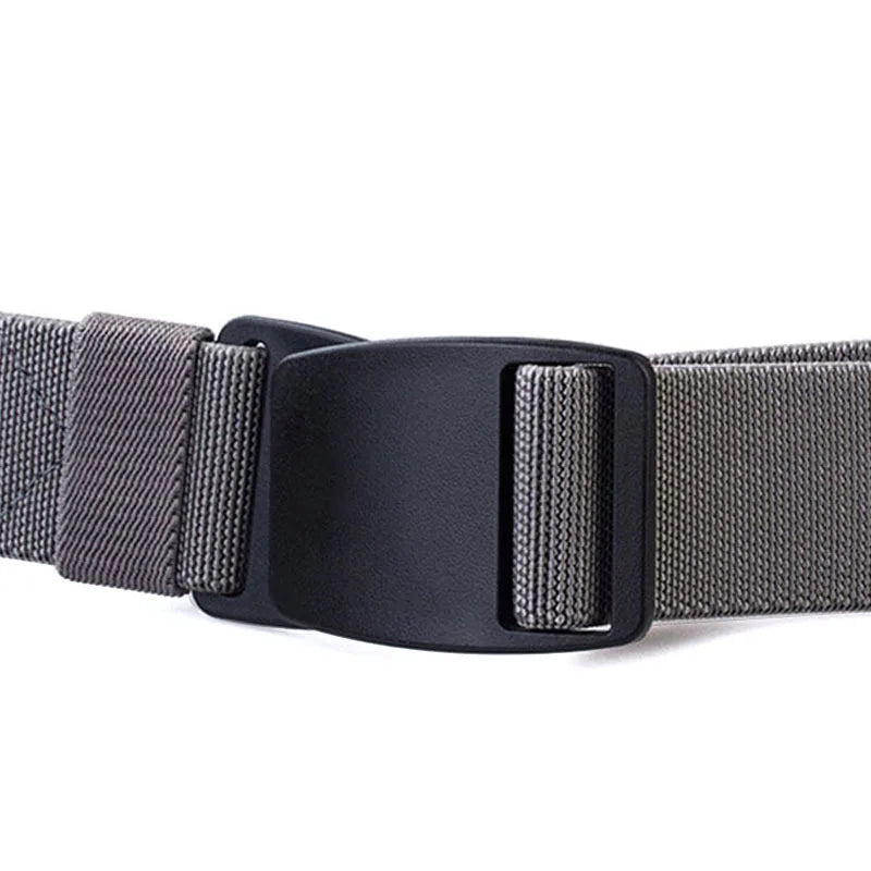 Mens Stretch Belt Invisible Casual Web Belt Quick Release Flat Plastic Buckle 4mm Thick 3.8cm Wide Casual Canvas Belt Men's Belt