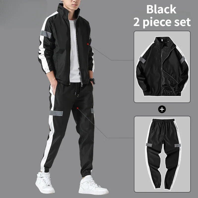Sports Suit Men's Spring and Autumn Casual Running Sportswear Cardigan Casual Sweater Three-piece Suit