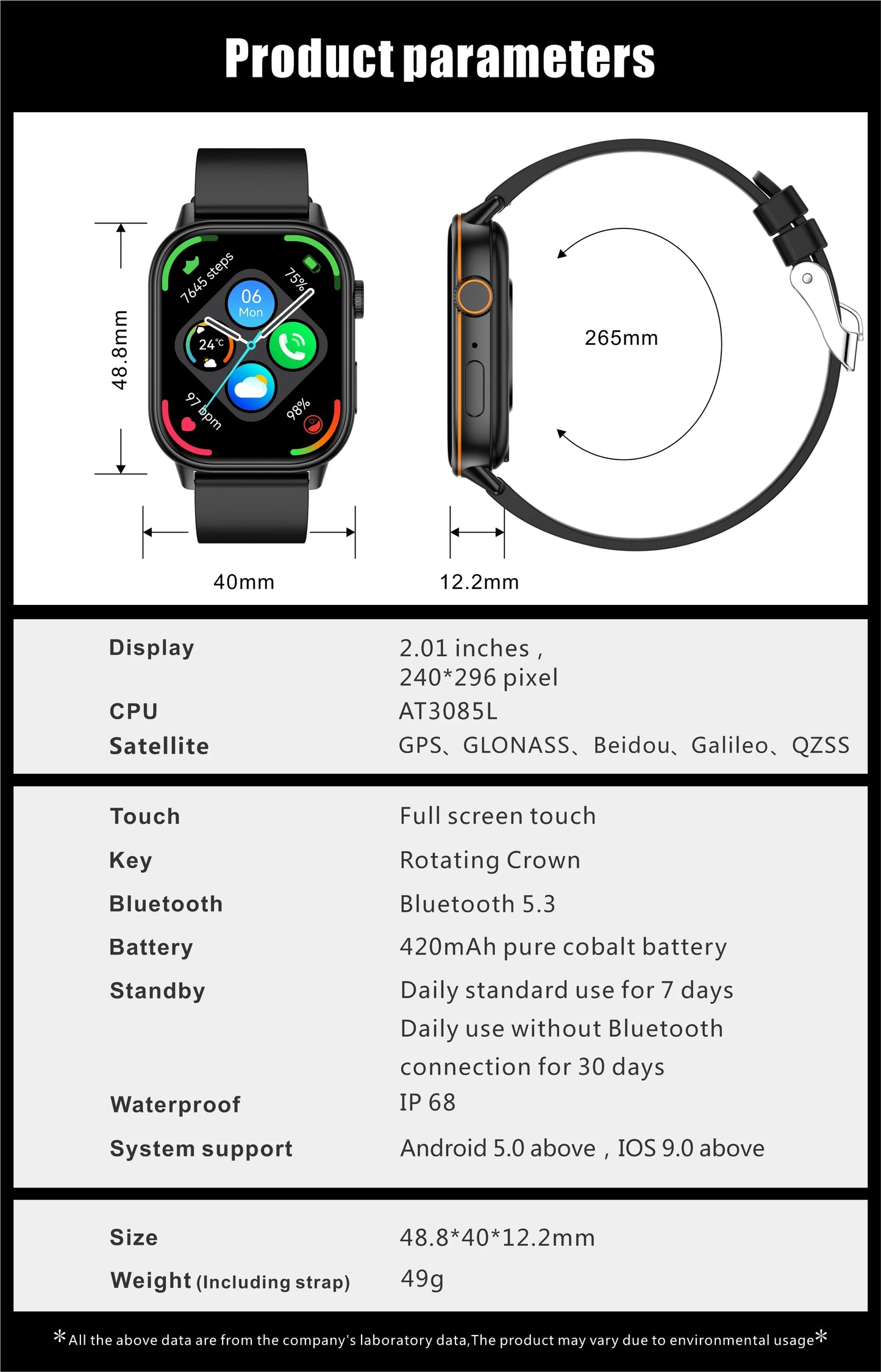 2025 Military GPS Smart Watch Men Flashlight Compass Waterproof Outdoor Sports Tracker Bluetooth Call Smartwatch For Android IOS