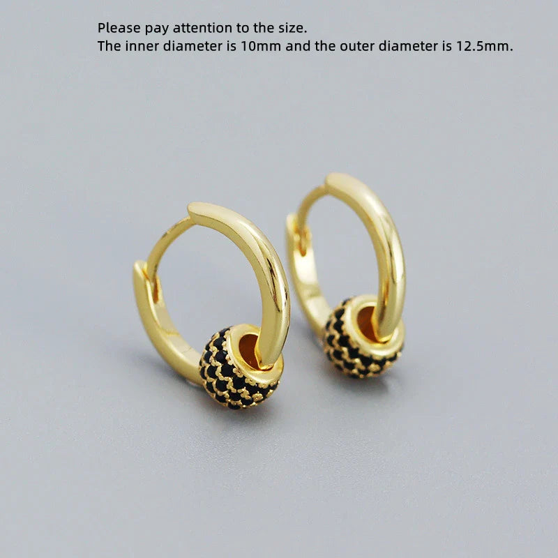 925 Sterling Silver Earring Zircon Sun Flower Ear Ring Geometric Style Water Drop Ear Bone Cute Temperament Woman Girl Ear Jewel