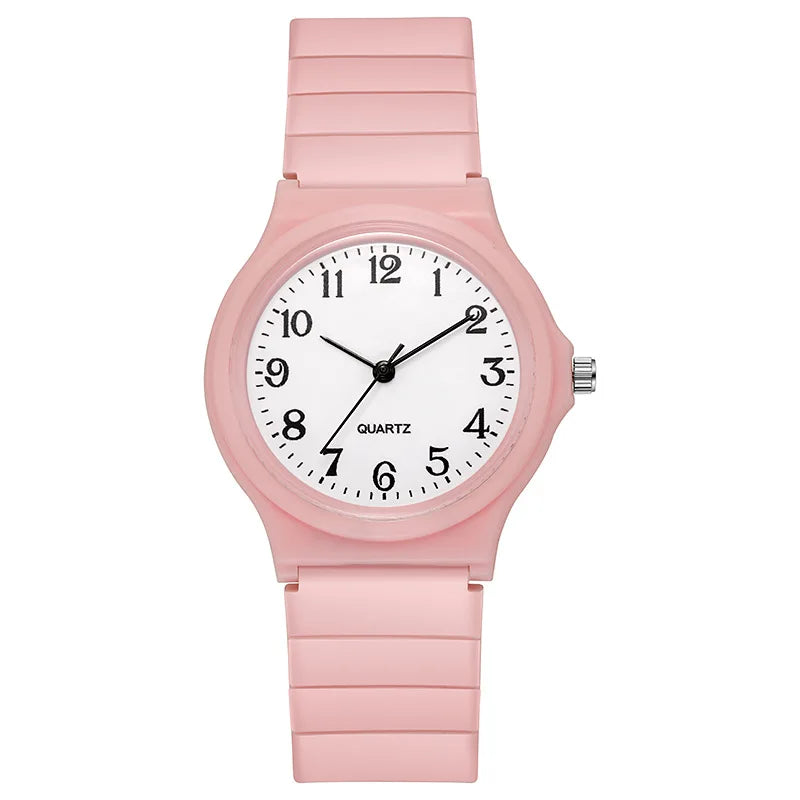 Simple Fashion Quartz Watch for Women Students Wrist Watches Silicone Strap Watch Wholesale Reloj Mujer Elegante Reloj De Mujer