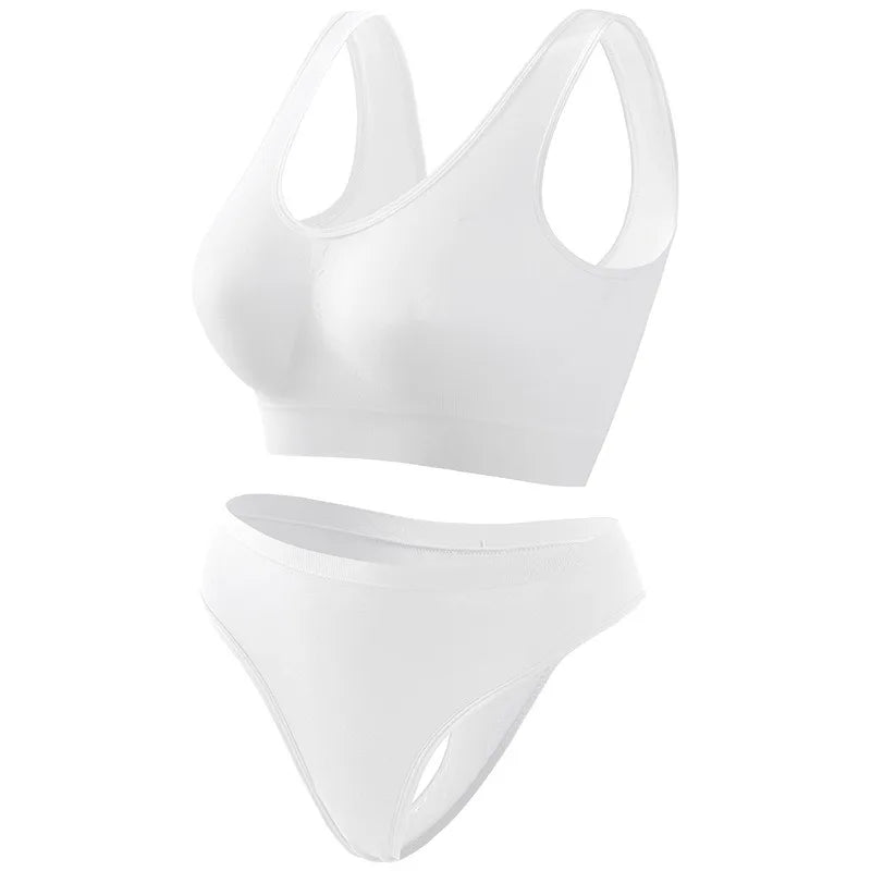 Seamless Bra Set Women Wireless Underwear Female Tanks Bra Low Rise