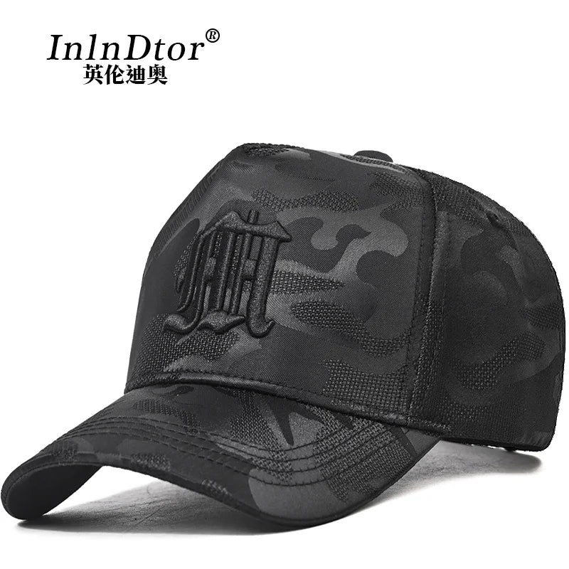 InlnDtor2024 new camouflage embroidered letters trucker 112 baseball cap street hip hop back snapback cap