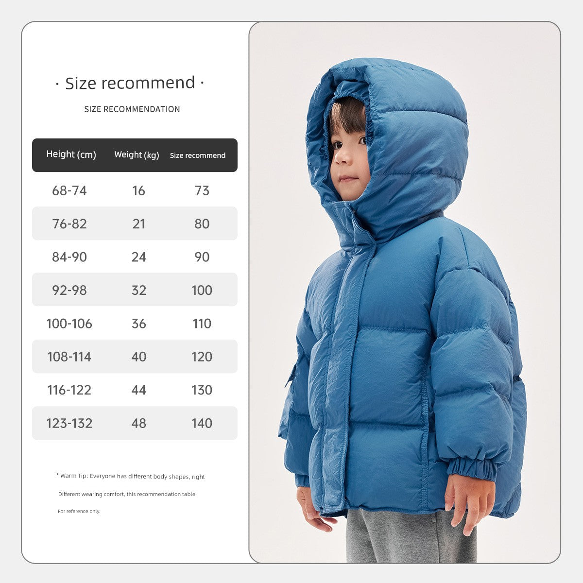 Boy Tops Baby Thick down Jacket