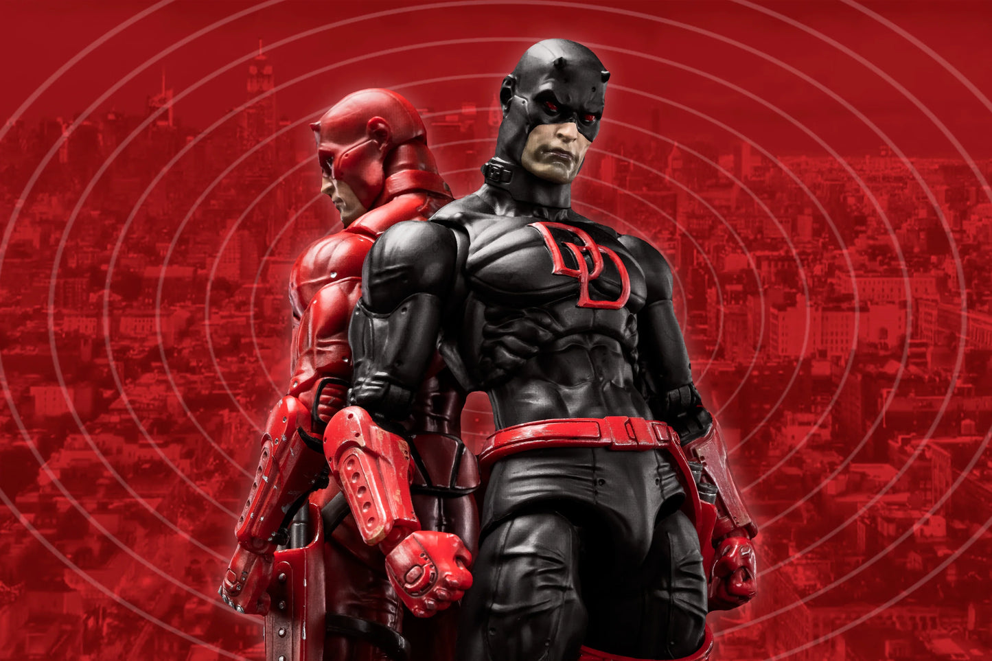 In Stock - FlefToys Marvel Daredevil Classic Red Shadowland Reborn Black 8" Action Figure Devil Defenders Matt Murdock Legends