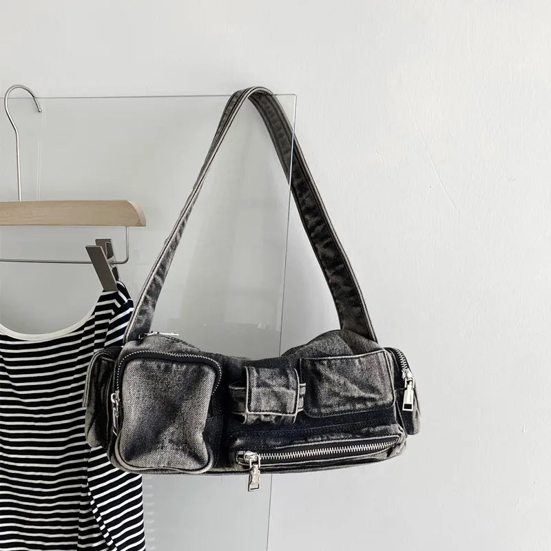 Simple PU Leather Branded Multi-function Crossbody Handbags and Purses Spring