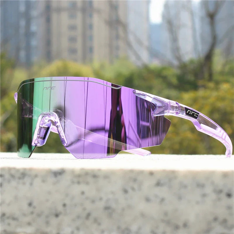 NRC Cycling Sunglasses 1lens UV400 TR90 Sports Bicycle Glasses MTB Mountain Bike Fishing Hiking Riding Eyewear for Men Women