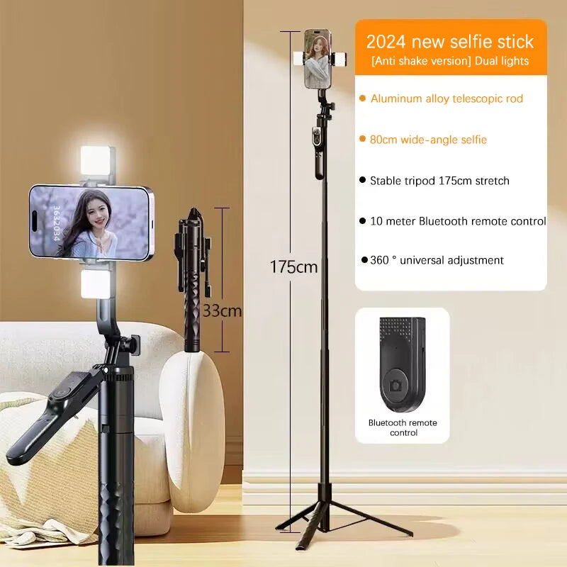 Wireless Selfie Stick Tripod Foldable Stand For Gopro Action