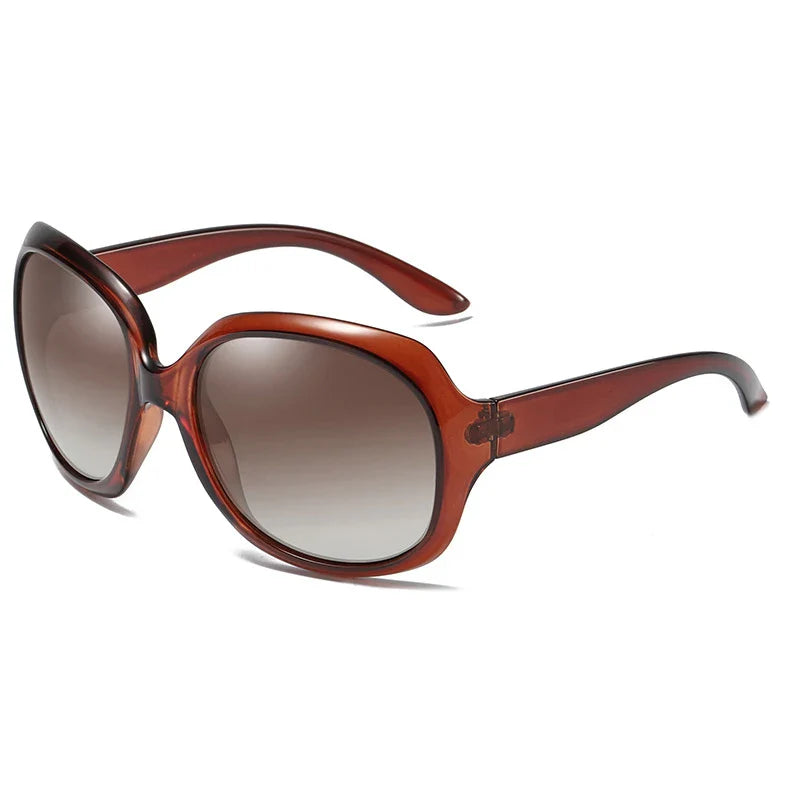 FUQIAN Brand Design Elegant Polarized Oversized Round Sunglasses Women Simple Fashion Big Plastic Ladies Sun Glasses UV400
