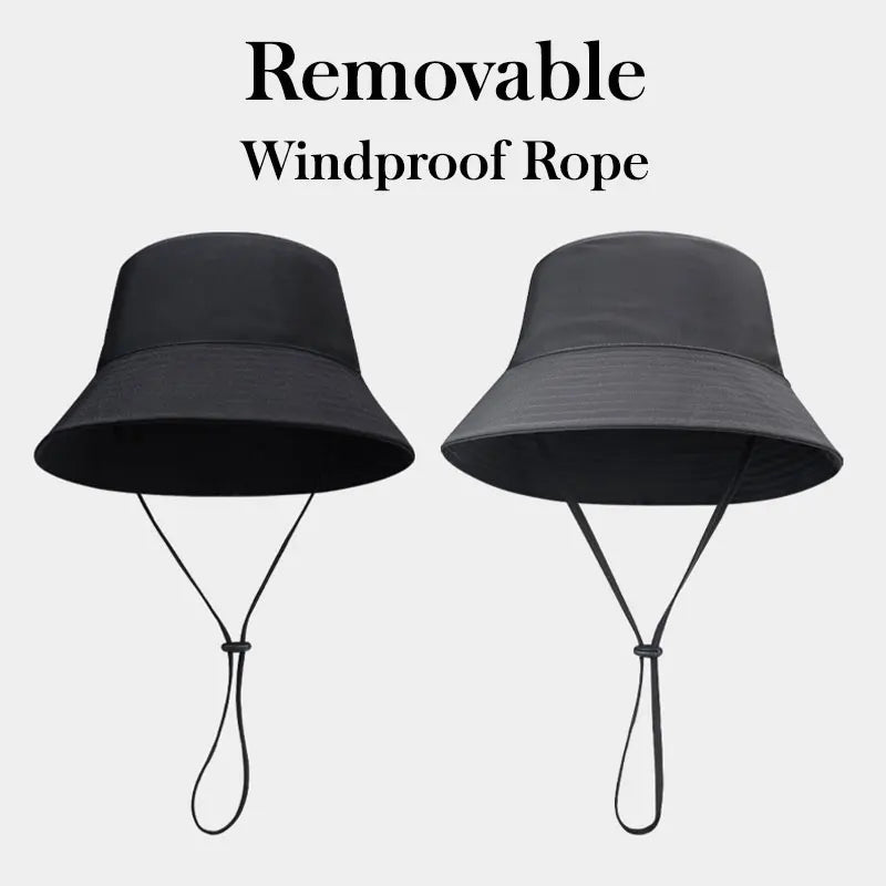 Big Head Man Large Size Bucket Hats Boy 60-63cm Plus Size Summer Fisherman Cap